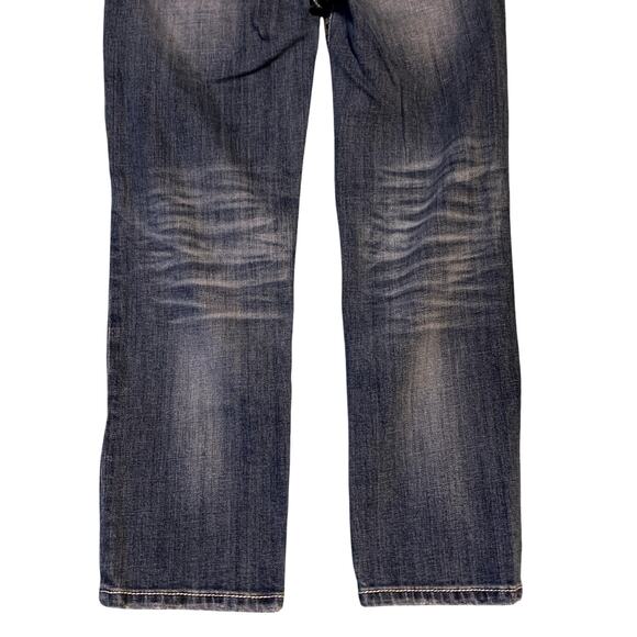 Miss Me Jeans Sz 25 30x25 Blue Boyfriend Embellished JPB5014 Mid Rise Med Wash - Picture 6 of 9